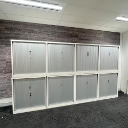 Tambour Office Cabinet In Good Condition
