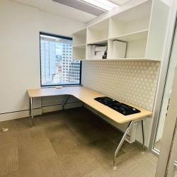 Corner Desk with Aluminum Base