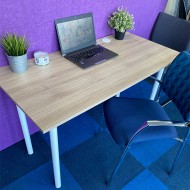 Wood Study Table In Powder Coating Finish