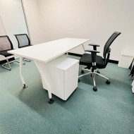 Wooden White Office Desk