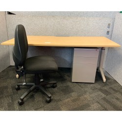 Set of Desk Chair Drawer Office Desk And Home Office Student Desk In Good Condition