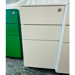 White Slim Metal Drawers