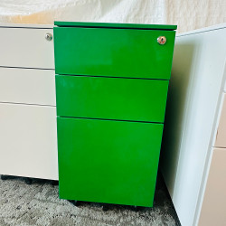 Green Slim Metal Drawers