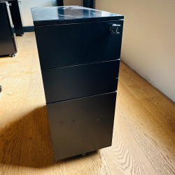 Black Slim Metal Drawers