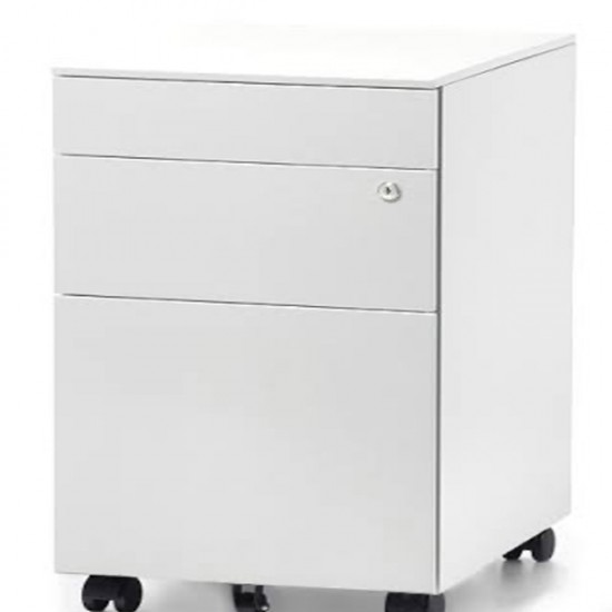 Slim Metal Mobile Pedestal 3 Drawers