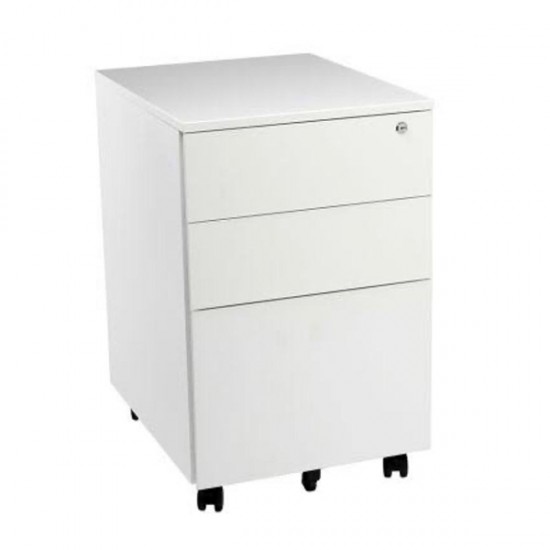 Office Hippo 3 Drawer Under Desk Slimline Mobile Filing Pedestal 