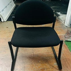 Sled Frame Curved Back Visitor Chair without Arms