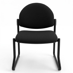 Sled Frame Curved Back Visitor Chair without Arms