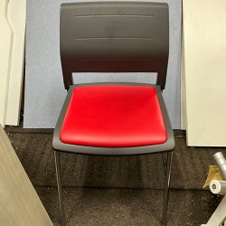 Slick Modern Chair Shell Black Seat In Good Condition