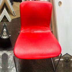 Red Fabric Chair In Good Condition