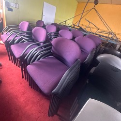 Reception Seating And Visitor Fabric Chair In Good Condition