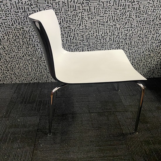 Alice chair with chrome sled base