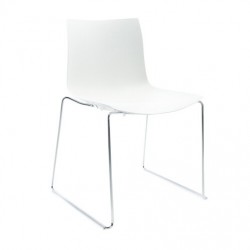 Scab Alice chair with chrome sled base and technopolymer seat