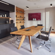 Vitra Aluminium Chair EA 108 Stoff Hopsak Nero Gestell Aluminium