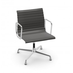 Vitra Aluminium Chair EA 108 Stoff Hopsak Nero Gestell Aluminium