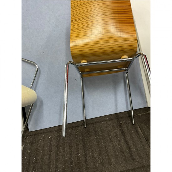 Bolero GR344 Square Back Chair With Chrome Frame