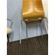 Bolero GR344 Square Back Chair With Chrome Frame