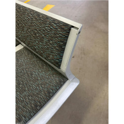 Silver Surf 4 Seater Stainless Steel Waiting Area Bench In Good Condition