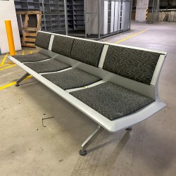 Silver Surf 4 Seater Stainless Steel Waiting Area Bench In Good Condition