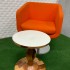 Fabric Orange Tube Chair With Single 