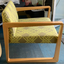 Armchair With Wooden Base In Good Condition