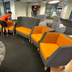 Booth High Back Sofa For Lounge In Good Condition