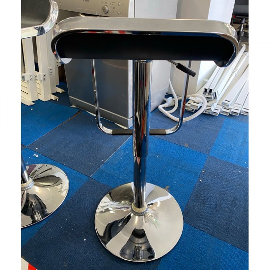 Omega Leather Contemporary Adjustable Barstool In Good Condition