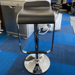 Omega Leather Contemporary Adjustable Barstool In Good Condition