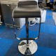 Omega Leather Contemporary Adjustable Barstool In Good Condition