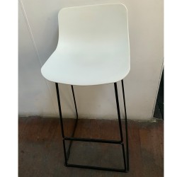 Hoop Square Bar Stool – Low Back in Good Condition