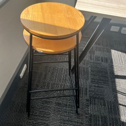 High Wooden and Steel stool