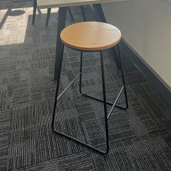 High Wooden and Steel stool