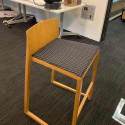 Wood Bar Stool In Good Condition