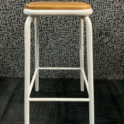 Low Stools with Wooden Seat