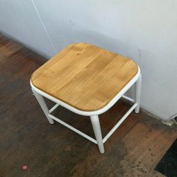 Low Stools with Wooden Seat