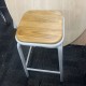 Low Stools with Wooden Seat