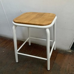 Low Stools with Wooden Seat