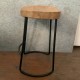 Hermes Bar Stools Ergonomic Design Carved Mango Wood Seating In Good Condition