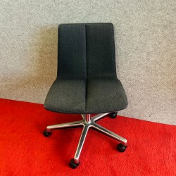 Fabric Chair With Steel Base In Good Condition