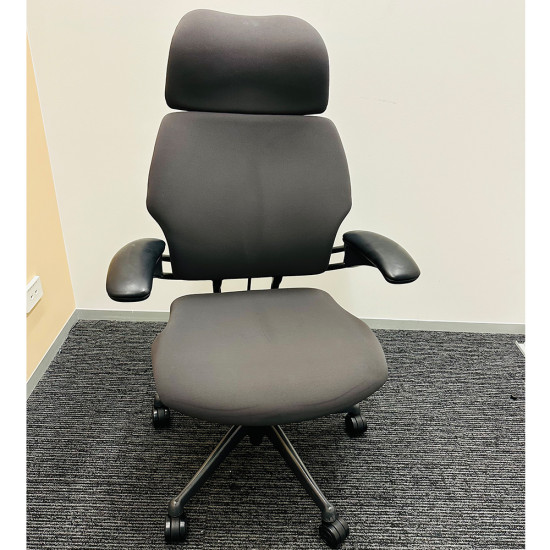 Humanscale Freedom Headrest High Back Task Chair - Black Fabric