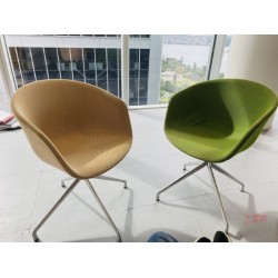 Swivel Chair Upholstered Polished Base