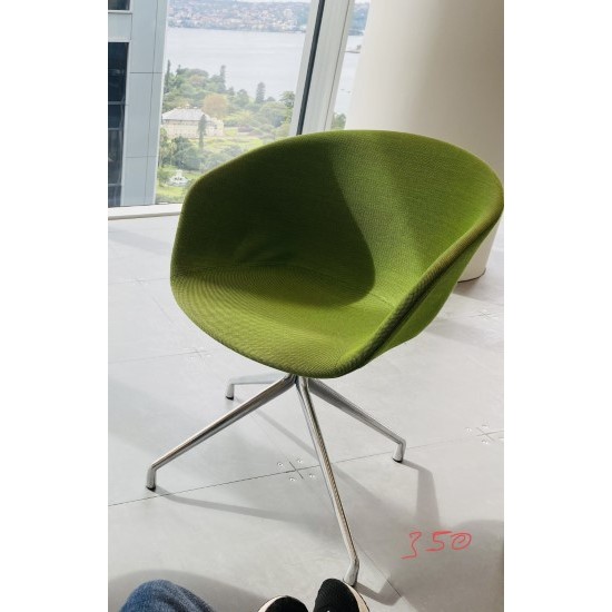 Swivel Chair Upholstered Polished Base