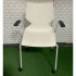 Konfurb Fly 4 Sled Base Chair White shell/White Powder Coat Frame