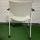 Konfurb Fly 4 Sled Base Chair White shell/White Powder Coat Frame