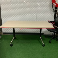 Folding Meeting Table With Roller Coaster For Dining Or Office Use