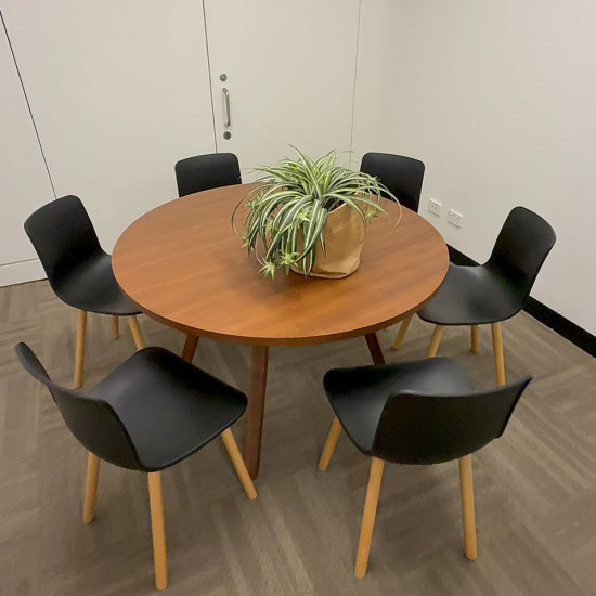 round walnut dining set
