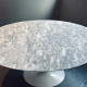 Vintage Carrara Marble Oval Dining Table by Knoll